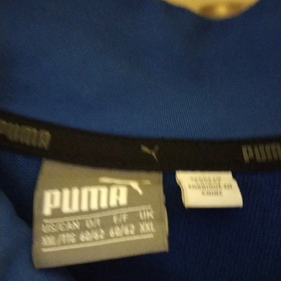 Puma track jacket blue and black trim XXL - Picture 3 of 3